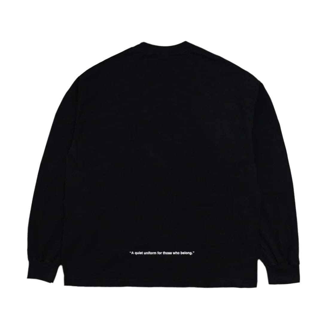uniquele LONG SLEEVE CREW NECK T-SHIRT LS2003 BLACK / WHITE