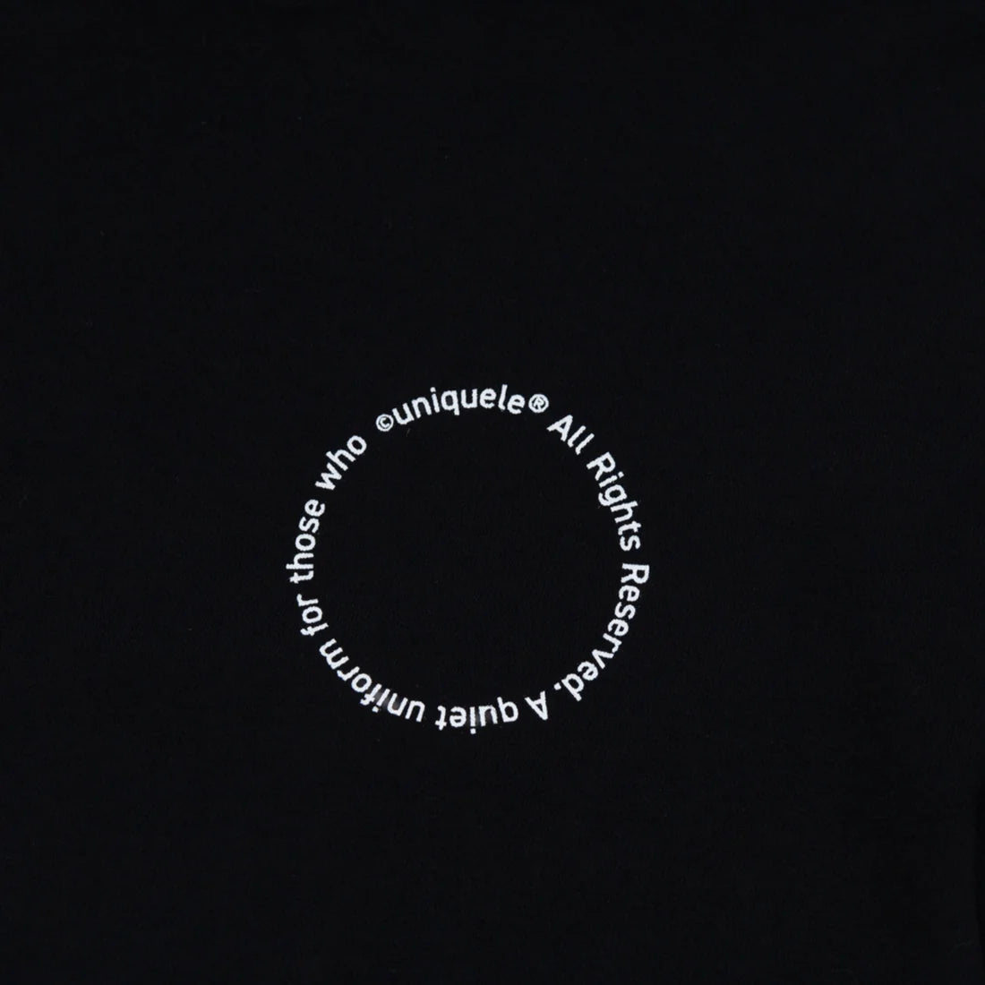 uniquele LONG SLEEVE CREW NECK T-SHIRT LS2003 BLACK / WHITE