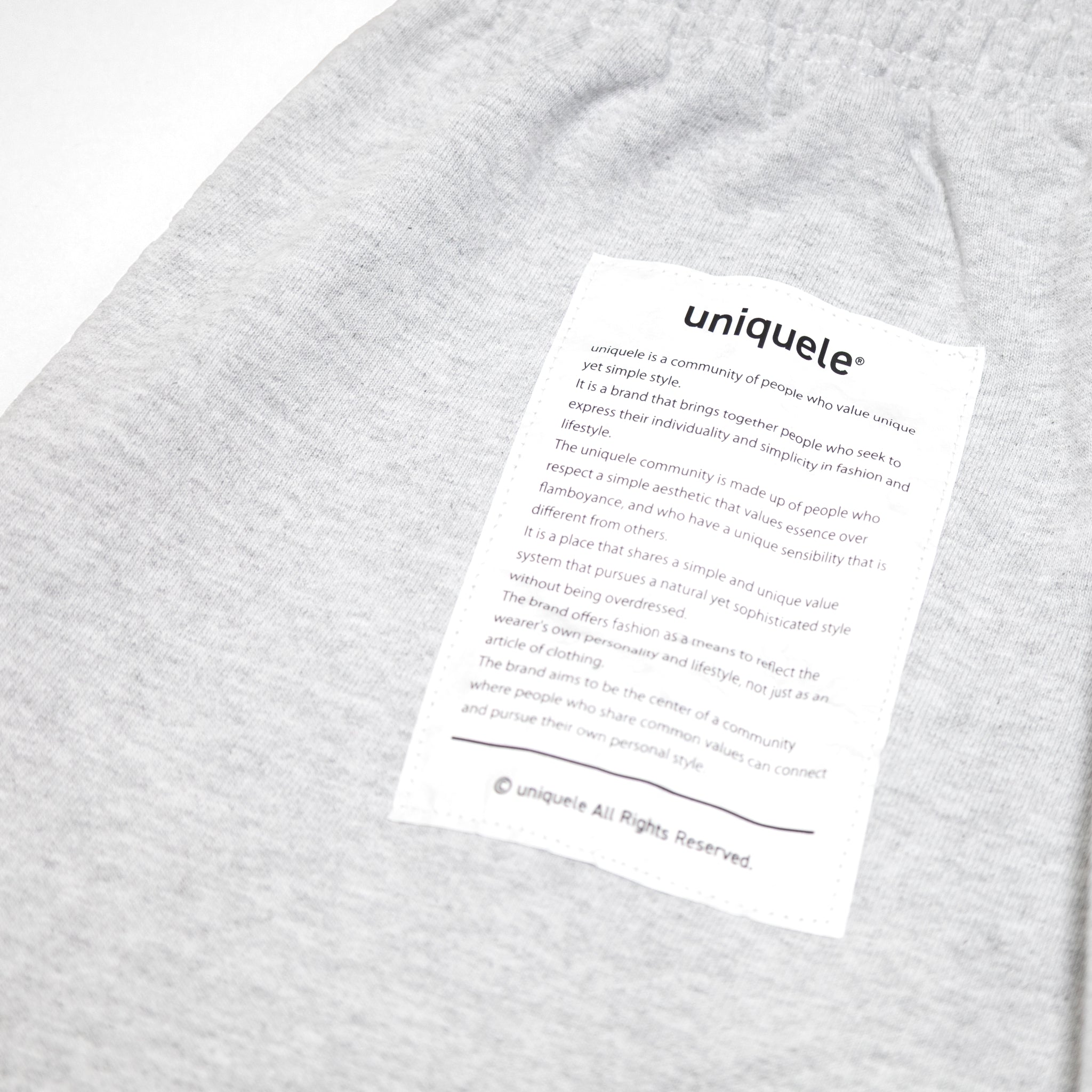 uniquele　HEAVY FLEECE SWEAT SHORT スウェット ショートパンツ ショーツ SP2001 ASH GREY アッシュグレー