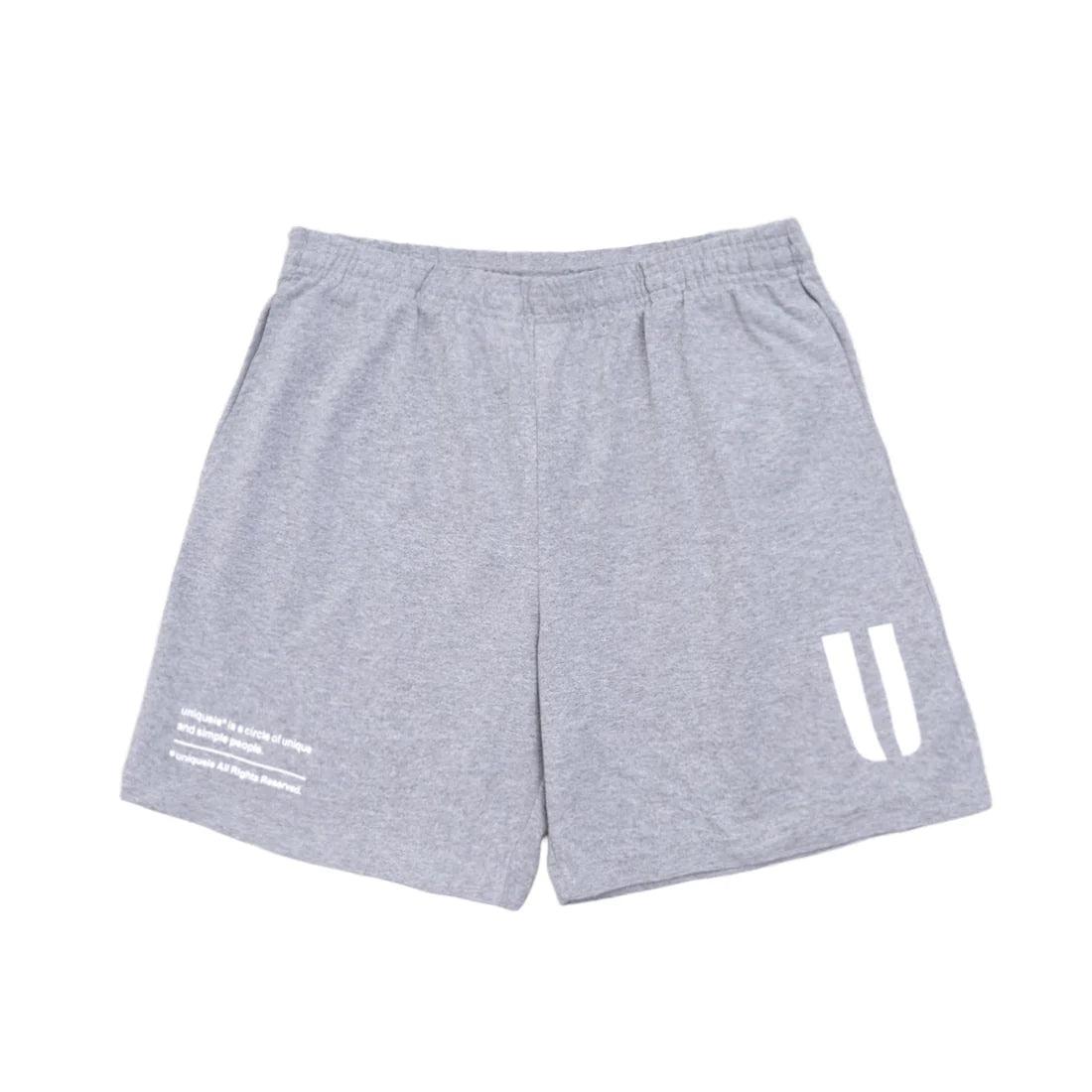 uniquele HEAVY JERSEY SWEAT SHORT SP2002 ASH GREY / WHITE