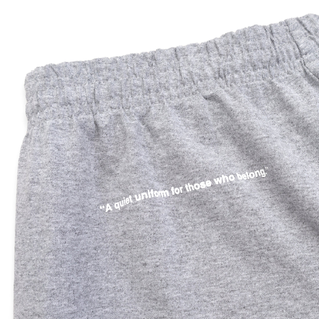 uniquele HEAVY JERSEY SWEAT SHORT SP2002 ASH GREY / WHITE