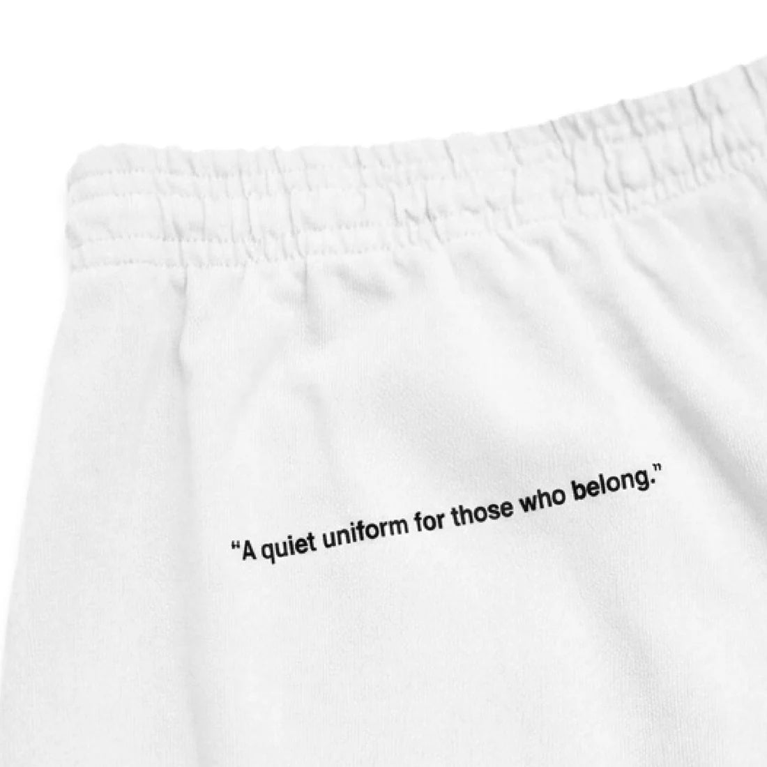 uniquele HEAVY JERSEY SWEAT SHORT SP2002 WHITE / BLACK