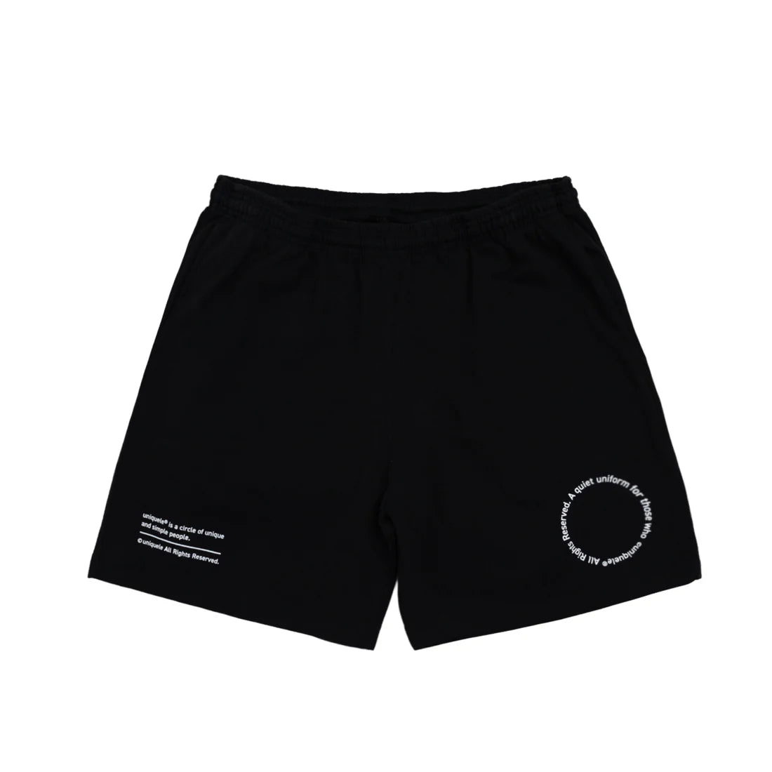 uniquele HEAVY JERSEY SWEAT SHORT SP2003　BLACK / WHITE