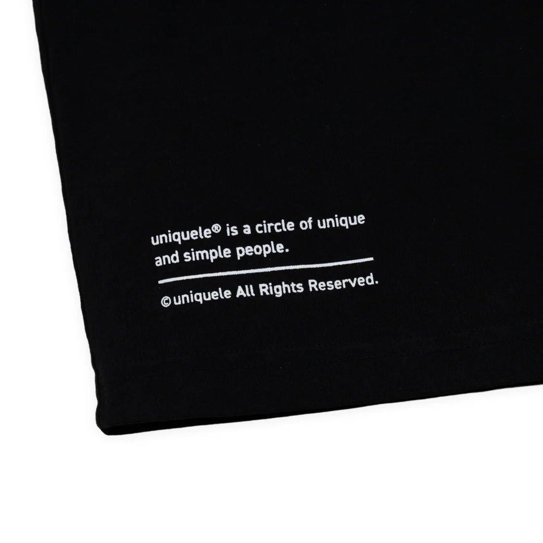 uniquele HEAVY JERSEY SWEAT SHORT SP2003　BLACK / WHITE