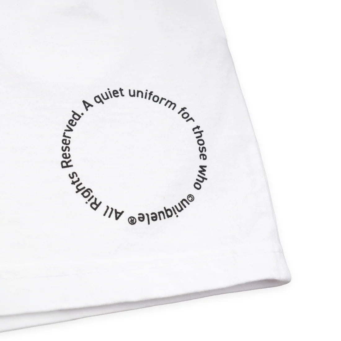 uniquele HEAVY JERSEY SWEAT SHORT SP2003 WHITE / BLACK