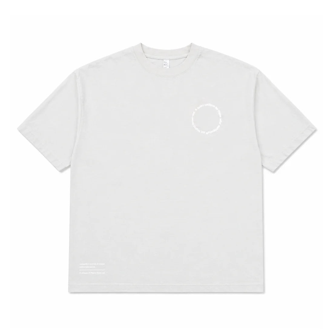 uniquele CREW NECK T-SHIRT ST2003 CEMENT / WHITE