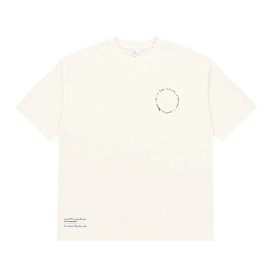 uniquele CREW NECK T-SHIRT ST2003 OFF WHITE