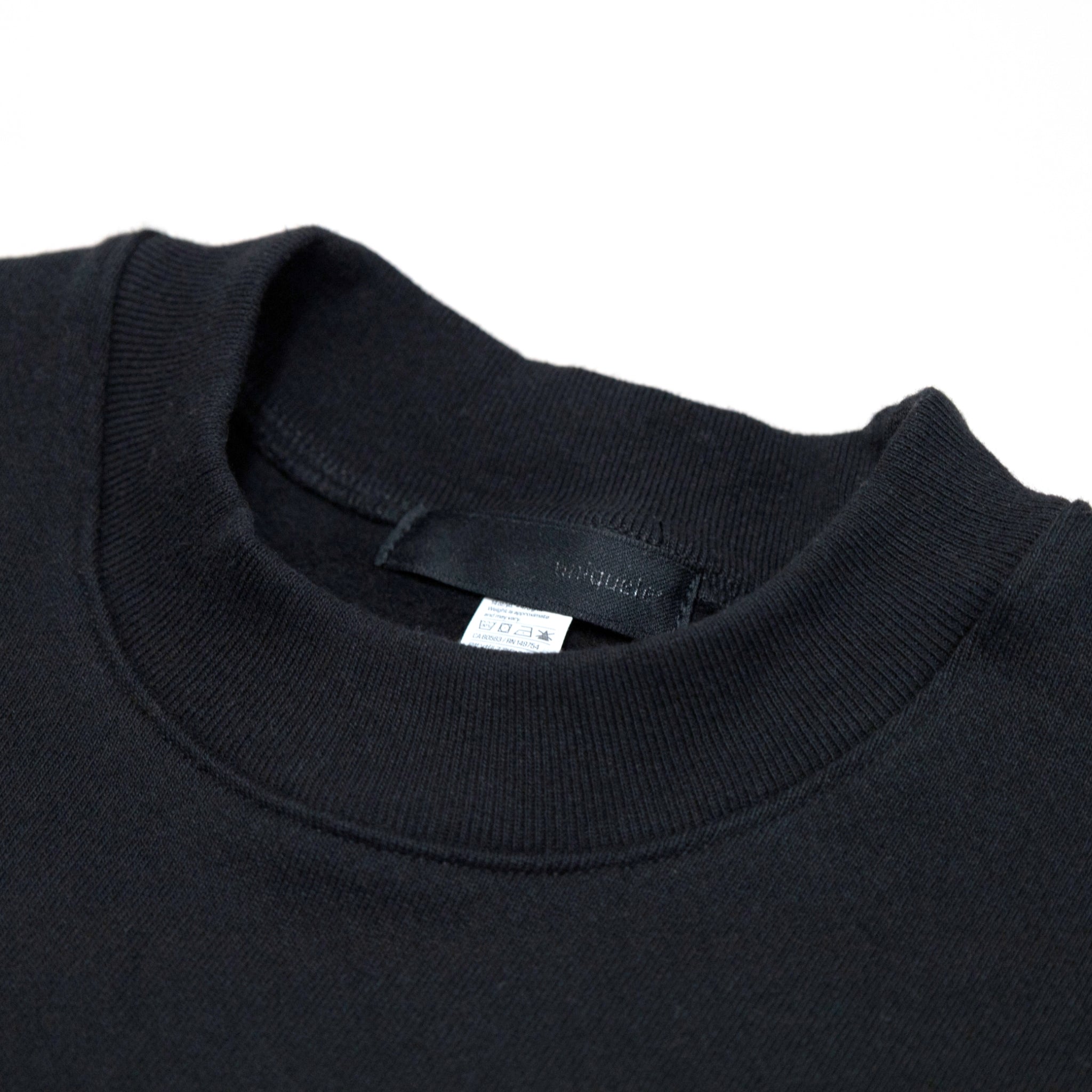 uniquele　HEAVY FLEECE CREWNECK SWEAT クルーネック スウェット SW2001 BLACK ブラック