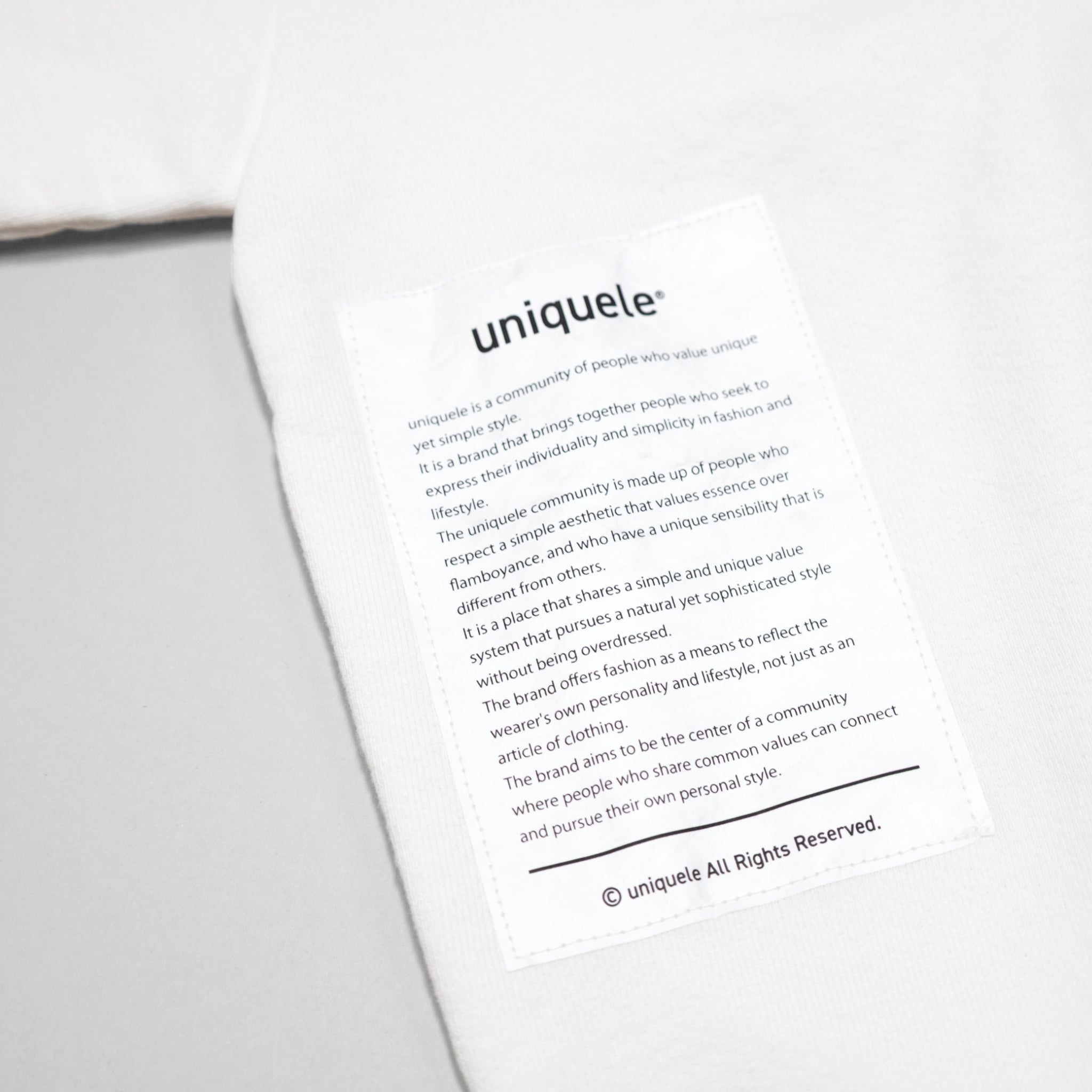 uniquele　HEAVY FLEECE CREWNECK SWEAT クルーネック スウェット SW2001 WHITE ホワイト