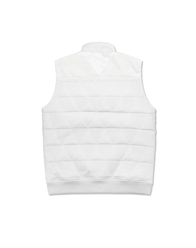 muta MARINE ベスト Geometric down vest MMJC-443369 WHITE