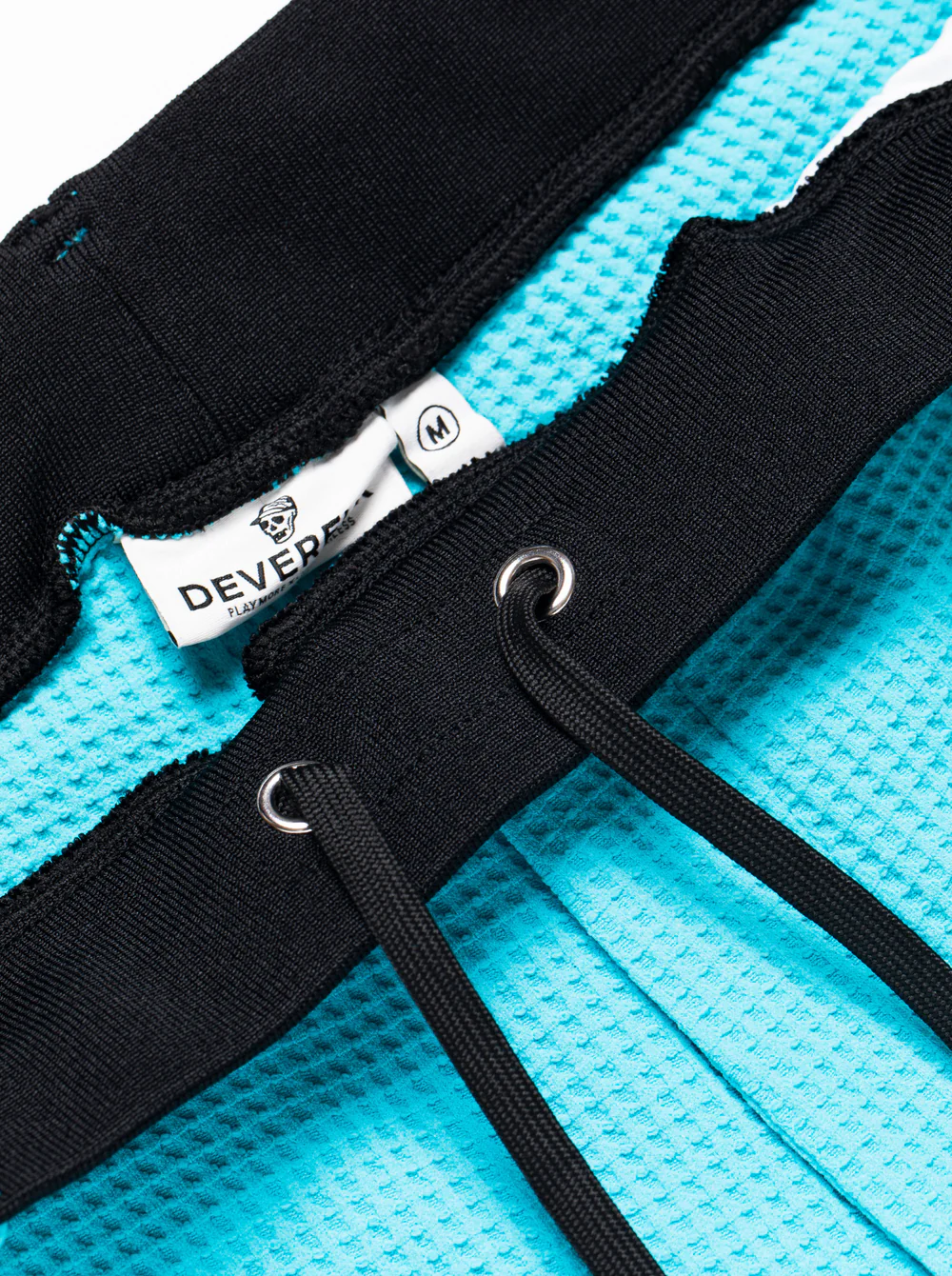 DEVEREUX GOLF Southern Drawワッフルロゴテープショーツ 763572407-AQUA