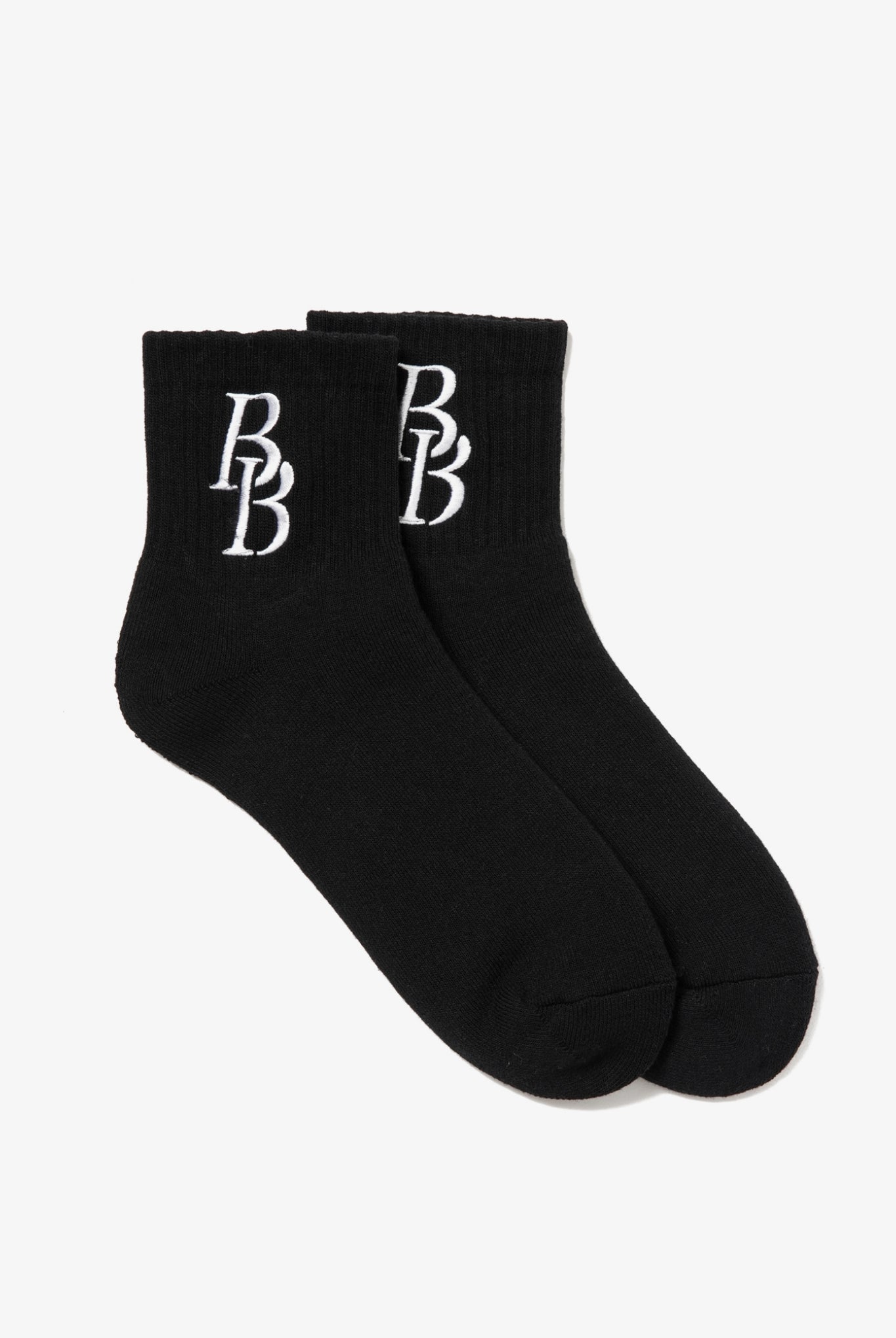 BB LOGO SOCKS B077 ソックス コットン100% 日本製 / BLACK