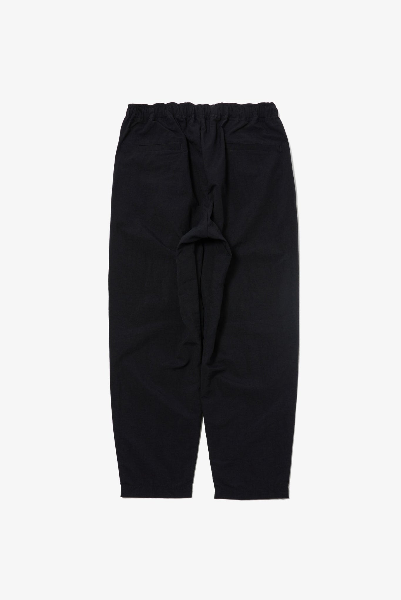 NYLON STANDARD PANTS B090 B091 ロングパンツ 特殊素材 撥水 軽量 コットンライク セットアップ / BLACK