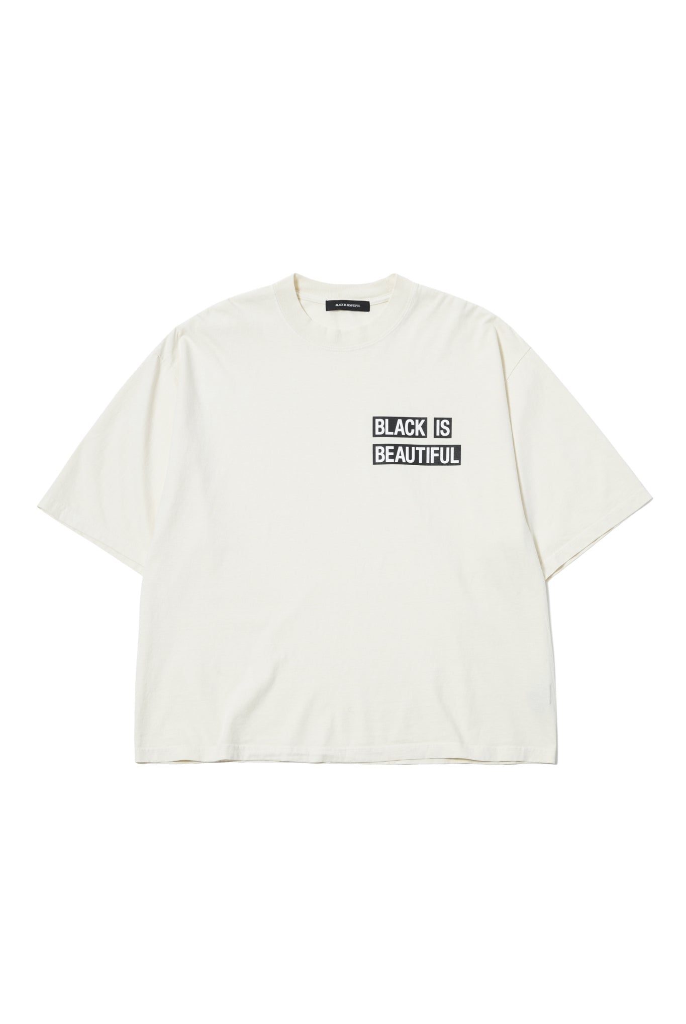 GARMENT DYE DROP SHOULDER B107 Tシャツ ショート丈 7.5オンス 厚手 オーバーサイズ / CREAM