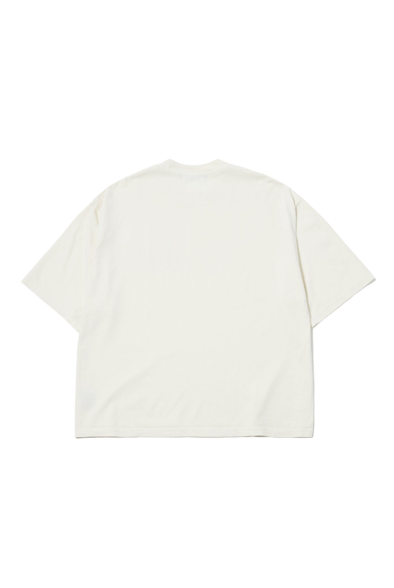 GARMENT DYE DROP SHOULDER B107 Tシャツ ショート丈 7.5オンス 厚手 オーバーサイズ / CREAM