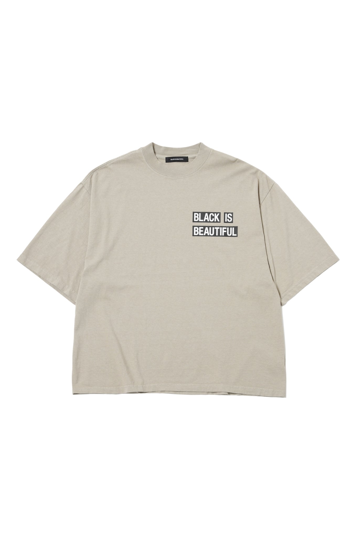 GARMENT DYE DROP SHOULDER B109 Tシャツ ショート丈 7.5オンス 厚手 オーバーサイズ / OATMEAL