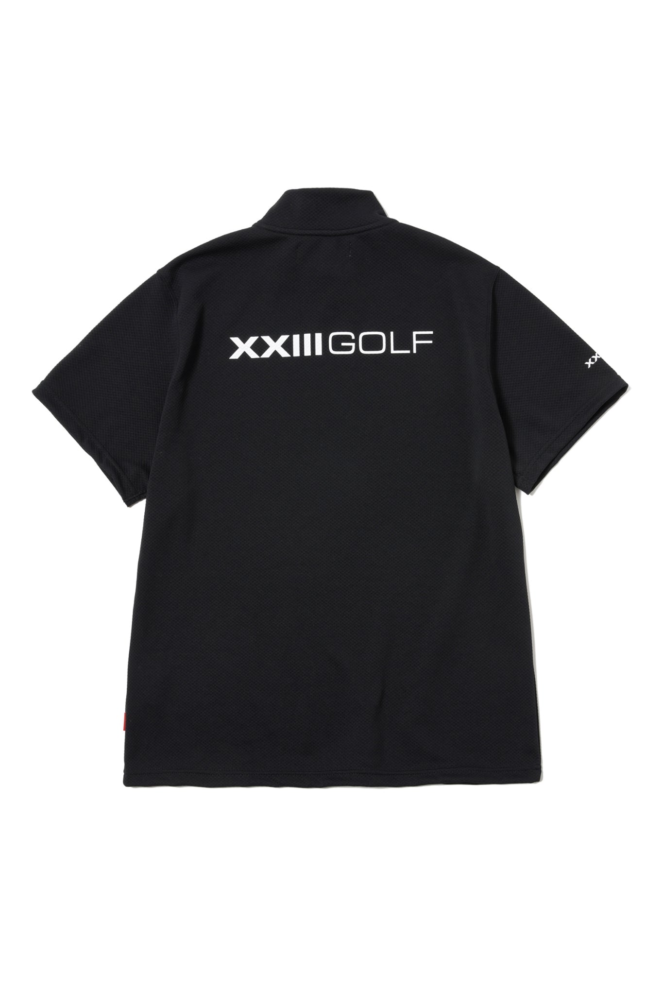 LOGO HIGH NECK S/S TEE G042 モックネック Tシャツ COOLMAX 吸湿 速乾 伸縮 透けにくい 日本製 / BLACK