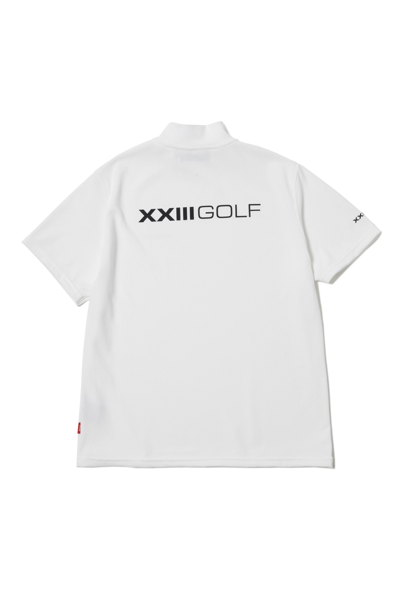 LOGO HIGH NECK S/S TEE G043 モックネック Tシャツ COOLMAX 吸湿 速乾 伸縮 透けにくい 日本製 / WHITE