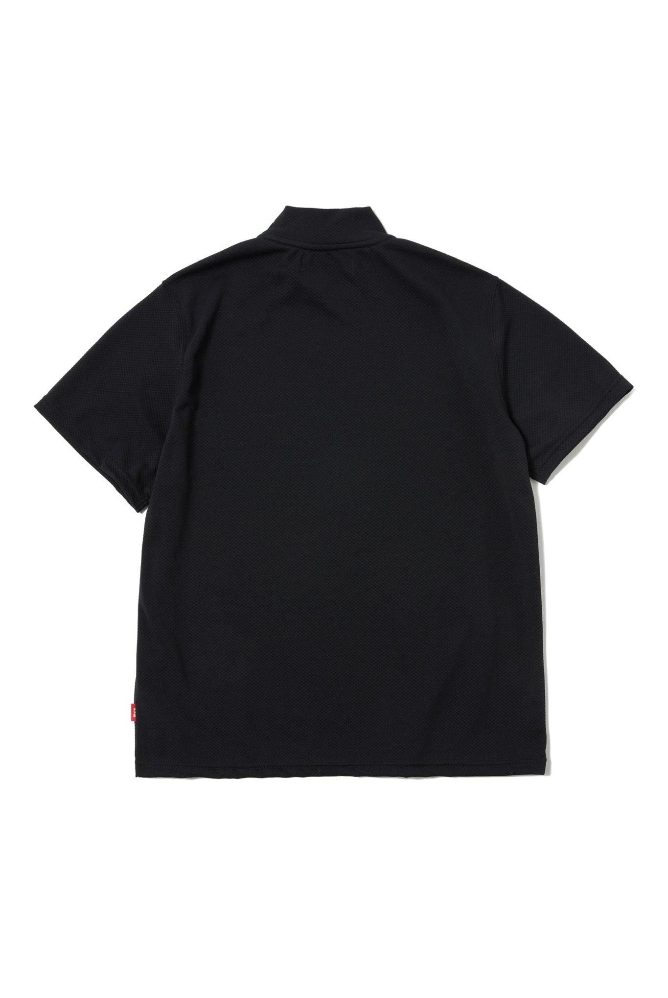 GOLF CLUB HIGH NECK S/S TEE G044 モックネック Tシャツ COOLMAX 吸湿 速乾 伸縮 透けにくい 日本製 / BLACK