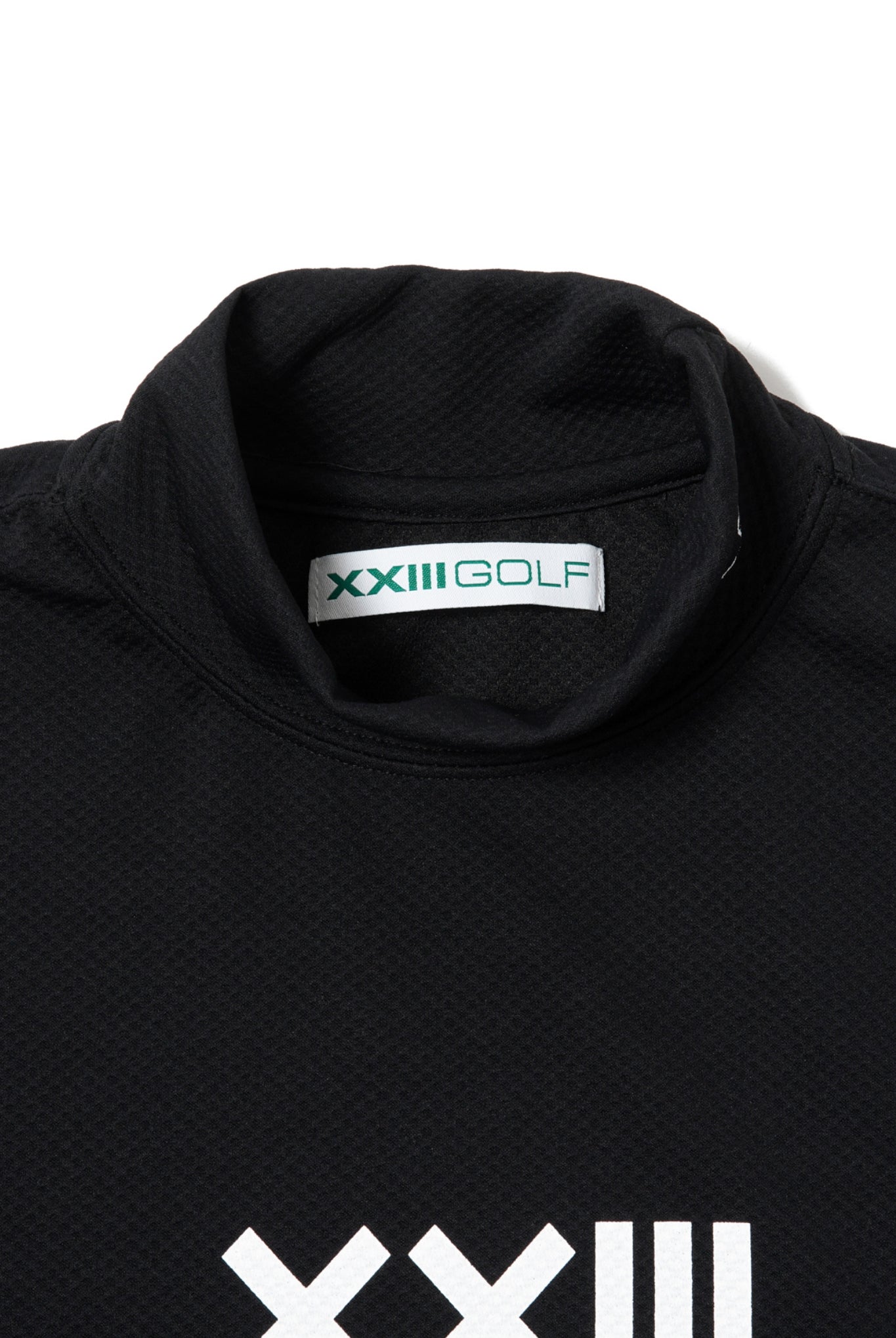 GOLF CLUB HIGH NECK S/S TEE G044 モックネック Tシャツ COOLMAX 吸湿 速乾 伸縮 透けにくい 日本製 / BLACK