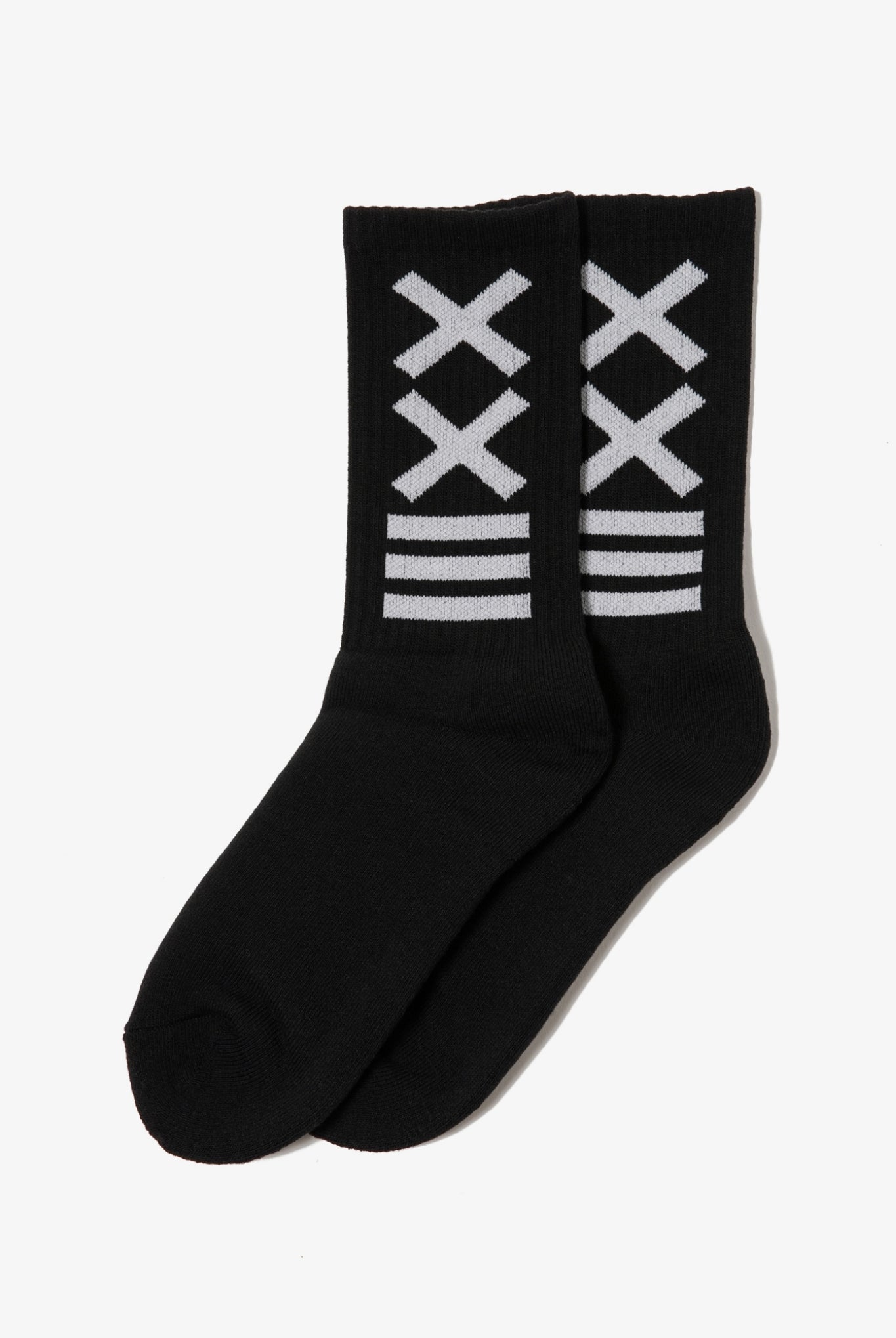 LOGO SOCKS X003 ソックス コットン100% 日本製 / BLACK