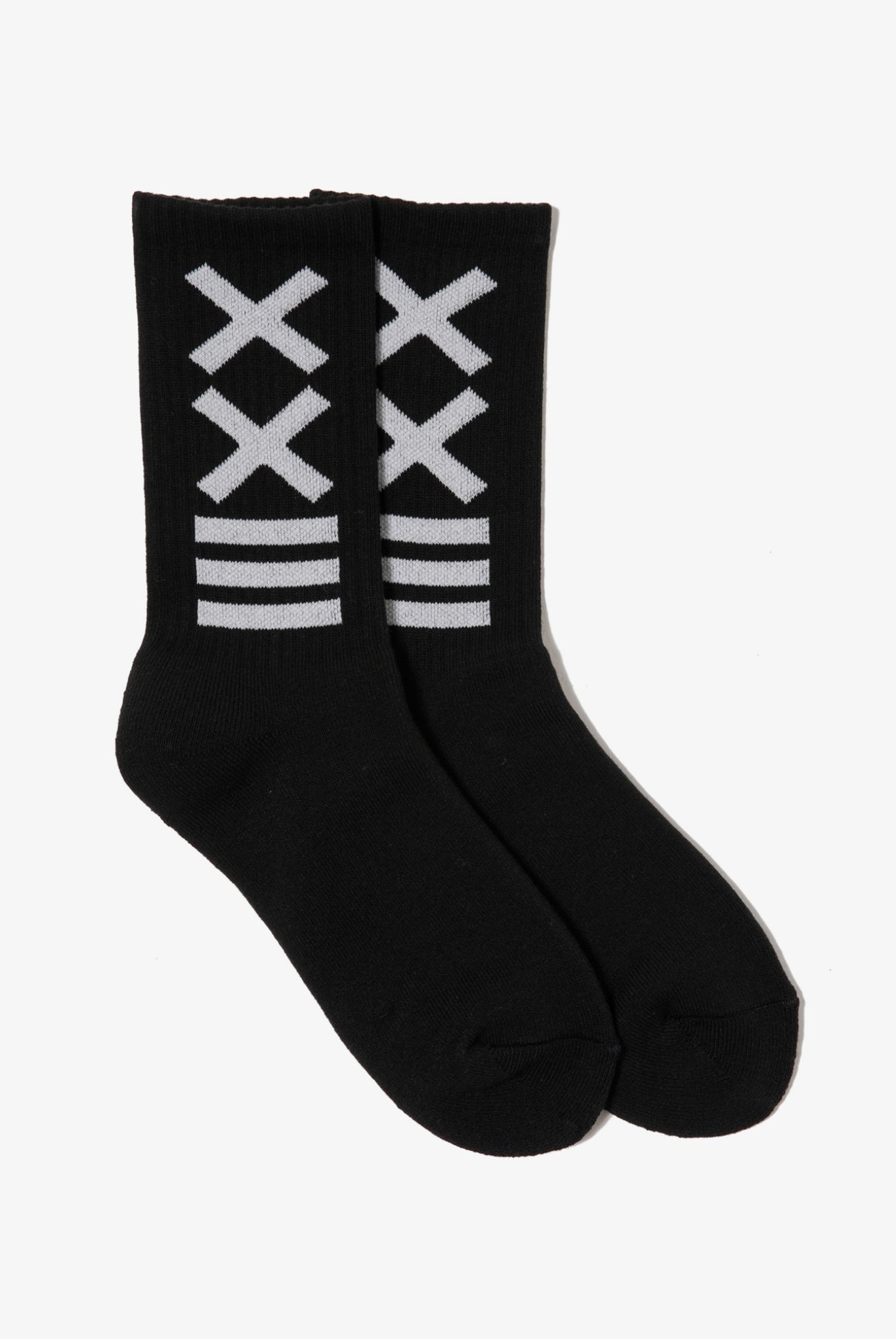 LOGO SOCKS X003 ソックス コットン100% 日本製 / BLACK